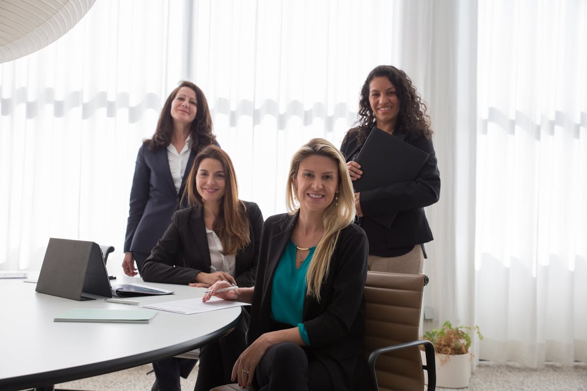 Women Wearing Blazers in an Office